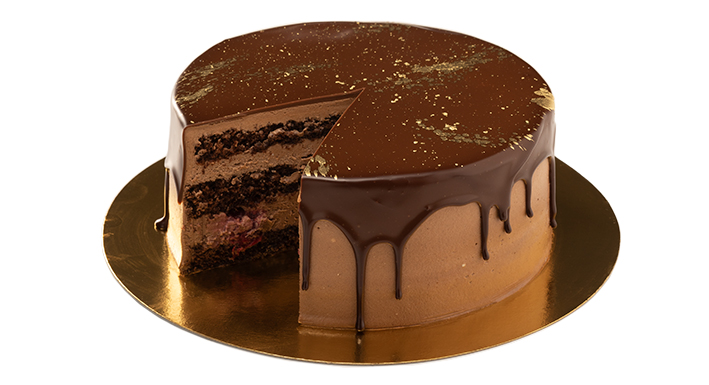 Шоколадно-творожный пирог с вишней